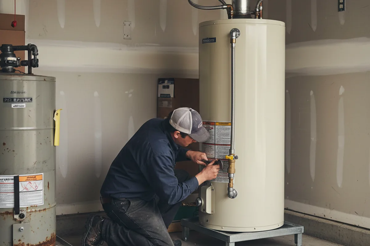 Water heater and shutoff valve replacement in Glasgow